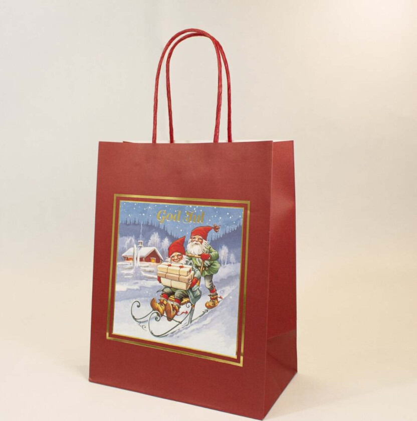 Gavepose Nisser kjelke rød M