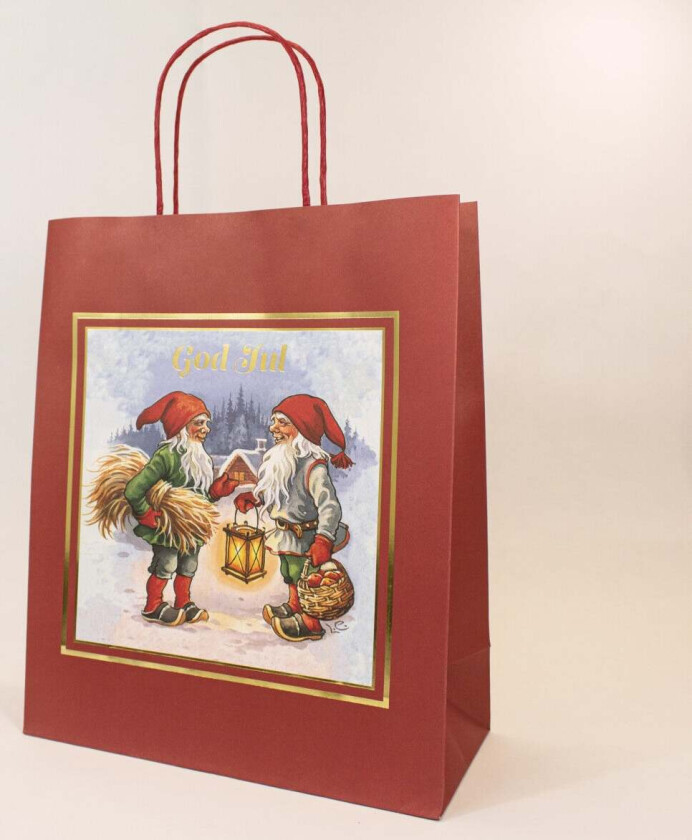 Gavepose Nisser kjelke rød L