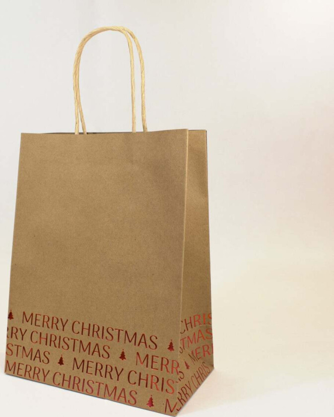 Gavepose Merry Christmas kraft M