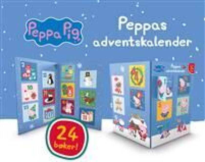 Peppas adventskalender. Inneholder 24 bøker!