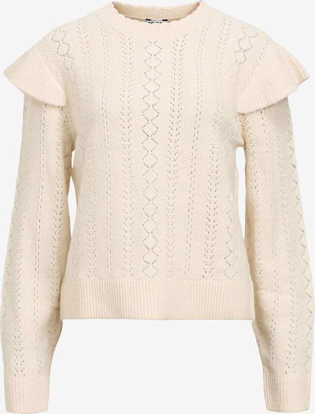 Pullover objPaola L/s LO Knit 141 - Hvit