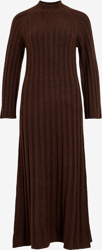 Maxikjole viCleo Highneck - Brun
