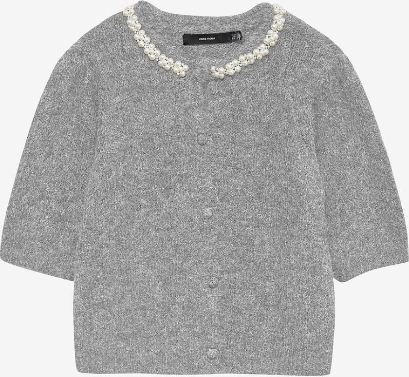 Kardigan vmOocean 2/4 O-neck Jewellery - Grå