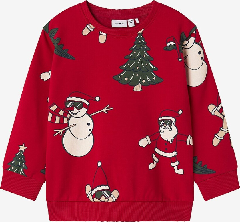 Collegegenser nmmRoka LS Nreg Sweat Bru Box - Rød