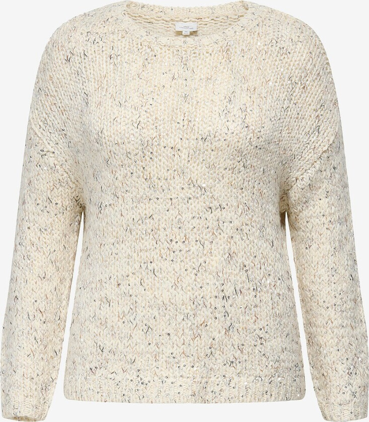 Pullover carWinter LS Sequins O-neck Knt - Hvit