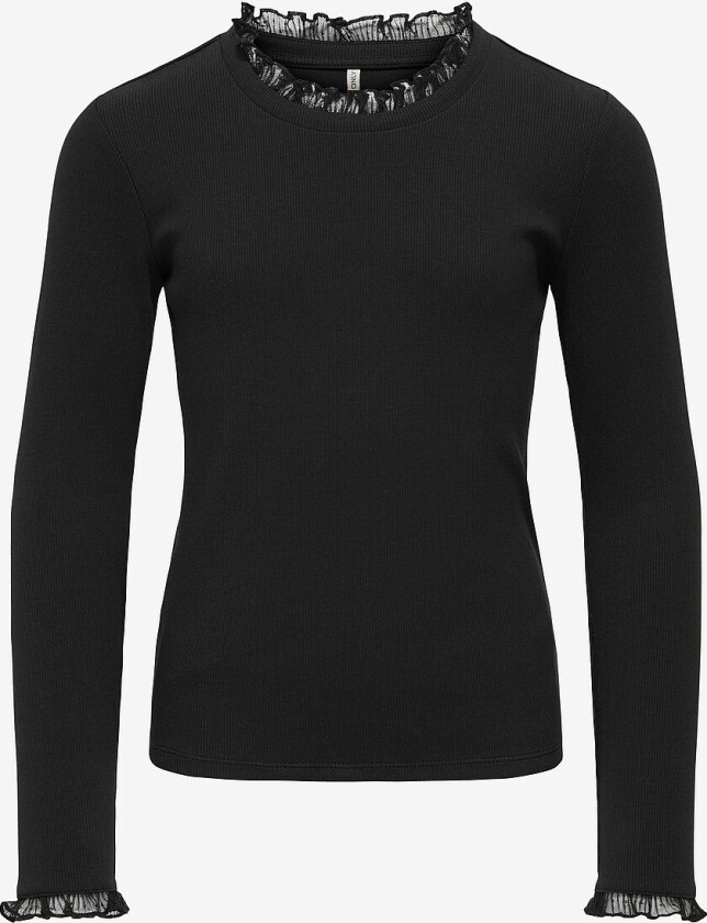 Topp kogLeslie L/S Lace Mix - Svart