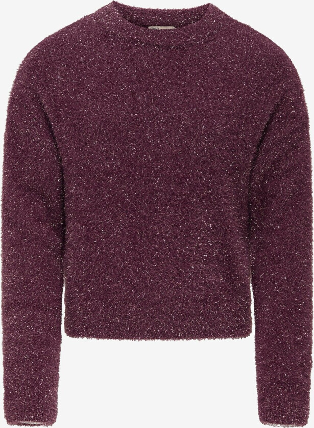 Pullover kogPiumo Glitter L/S O-neck Knt - Rød