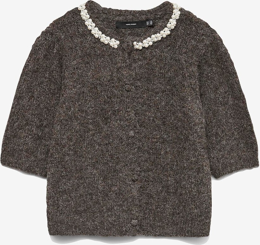 Kardigan vmOcean 2/4 O-neck Jewellery - Brun