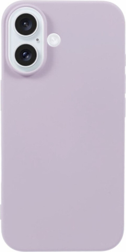 iPhone 16 Plus fleksibelt etui med mykt fiberfor ripebestandig telefondeksel - Lilla