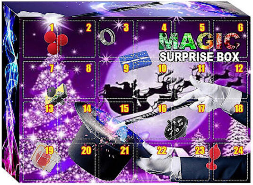 2025 Adventskalender Magisk Blindboks Julegave Magiske Rekvisitter Blindboks Magiske Leker Morsom Blindboks