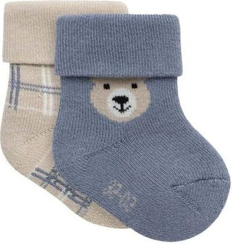 Name It Nbmrimmos 2-pack sokker i frottè, Island Fossil