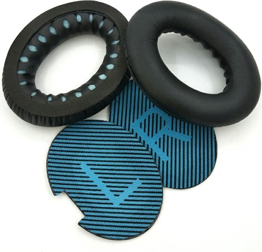 1Pair Replacement Ear Pads Bose QuietComfort 35 / 25 / 15 / 2 / AE2 Headphones Earpads Cushions - Black+Blue
