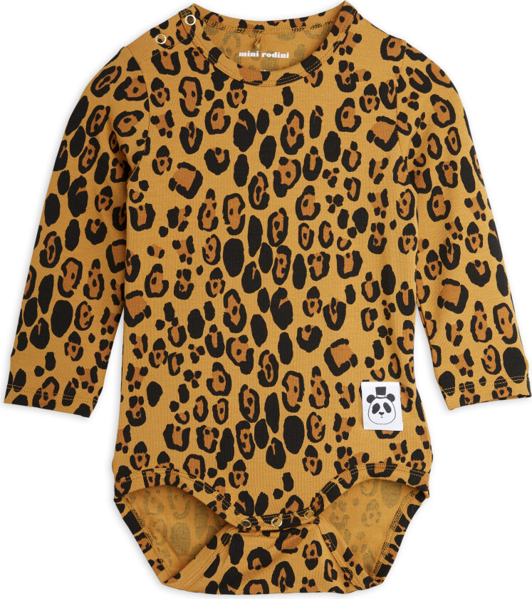 Leopard Langermet Body Beige Beige-80/86 cm Beige 80/86 cm unisex