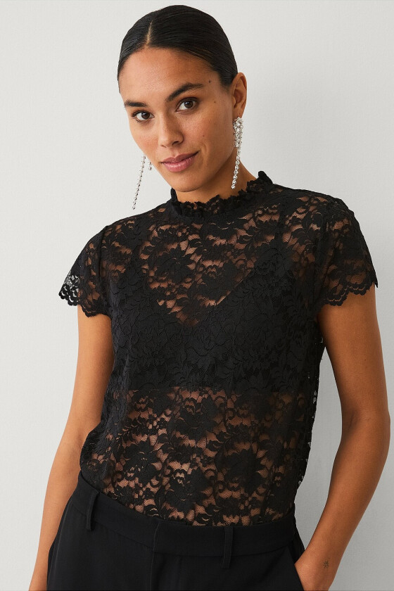 Topp i blonde - Svart