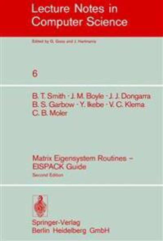 Matrix Eigensystem Routines - EISPACK Guide