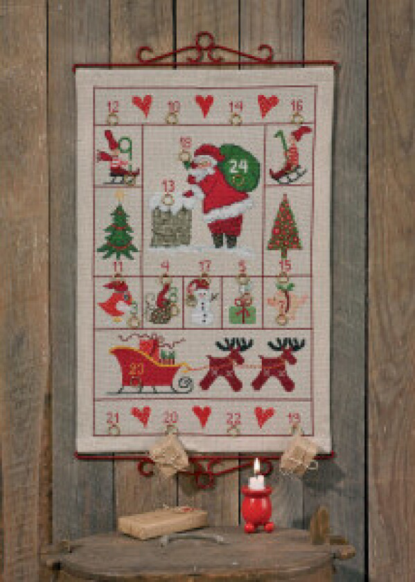 Bilde av Broderisett Aida Julekalender Kalender Moderne 40x57cm