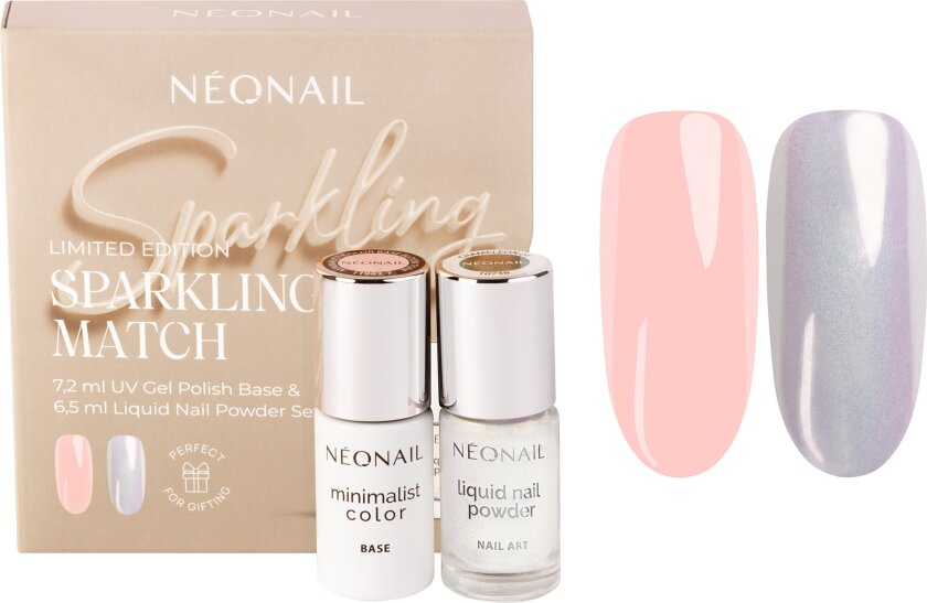 Sparkling Match UV Gel Base & Liquid Nail Powder Set