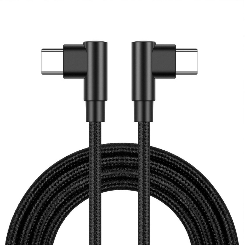 Vinklet datakabel - USB-C til USB-C