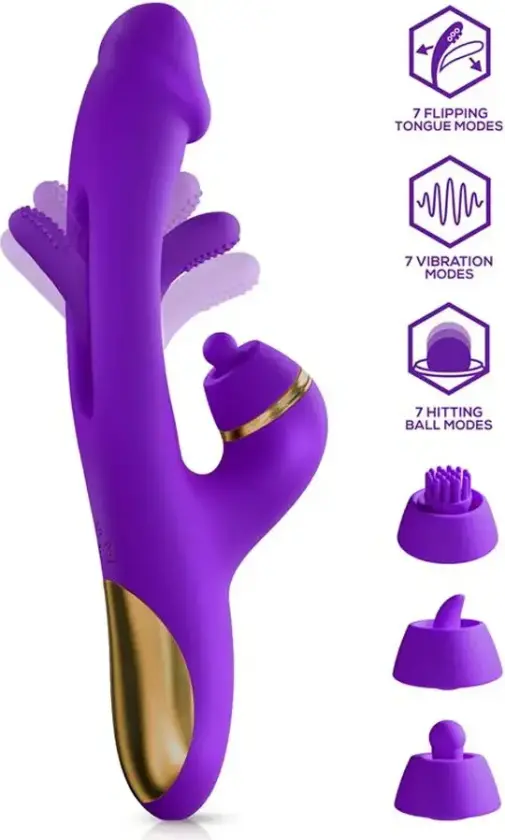Siter 2.0 Flapping Tongue With Hitting Ball Vibrator