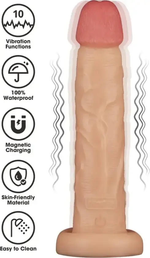 Realistic Vibrating Power Cock 26,2 cm