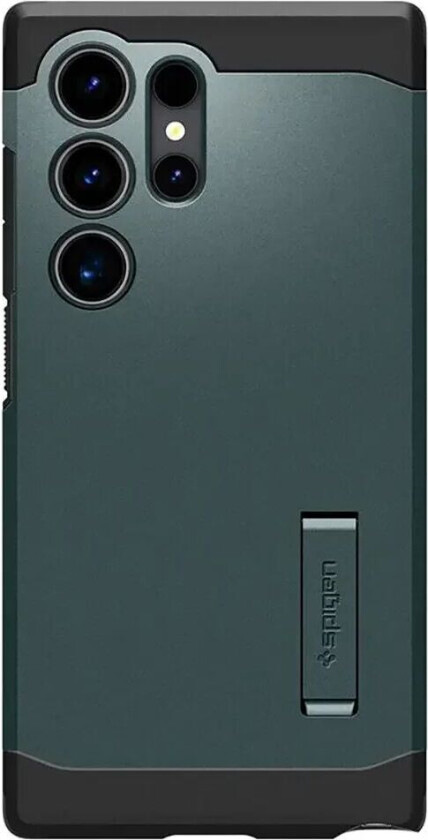 Samsung Galaxy S24 Ultra Tough Armor Deksel med Stativ - Grønn