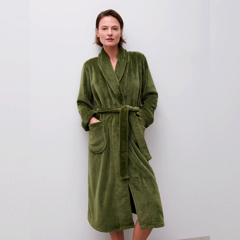 Teddy badekåpe, grønn, Størrelse: 40, Kvinner