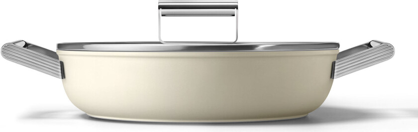 Traktørpanne 28 cm, creme