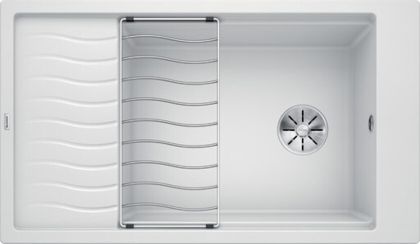 Elon XL 8S UX kjøkkenvask, 86x50 cm, hvit