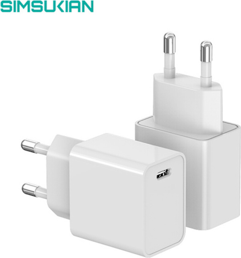 20W Elektrisk Lader med 9V/2A Hurtiglading Datamaskinmateriale for EU Cargadores Para Baterias Hodetelefoner/IPhone 16 Pro【COPL】