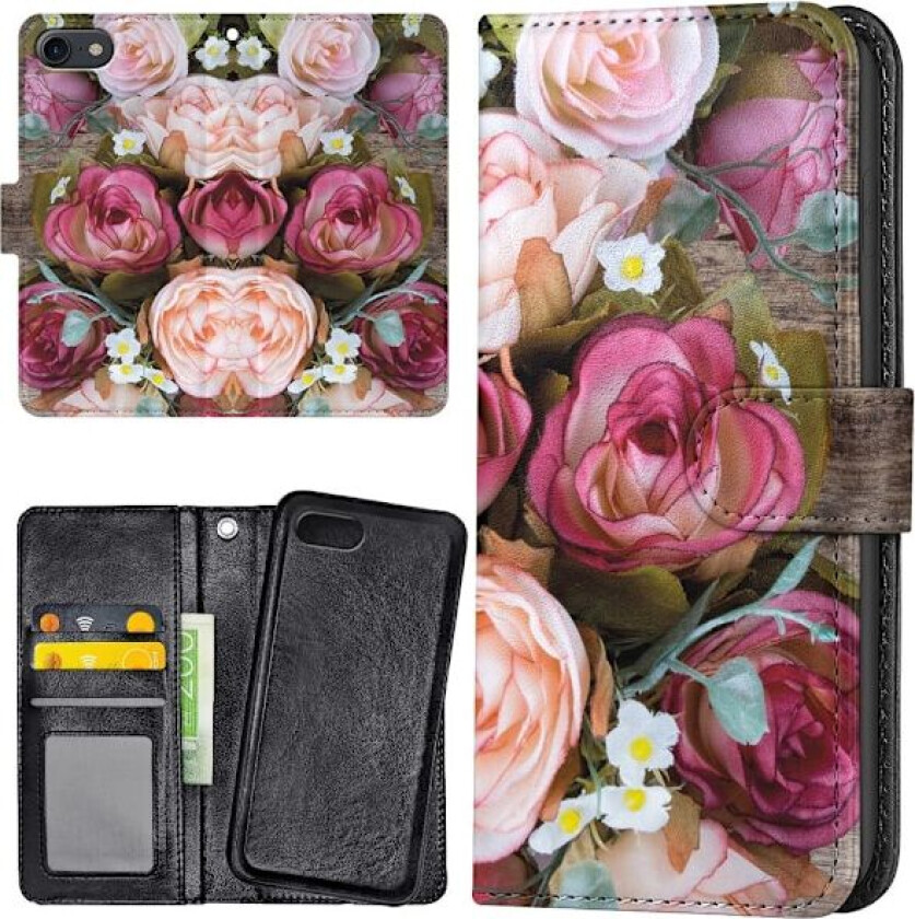 iPhone 16e - Lommebok Deksel Blomster