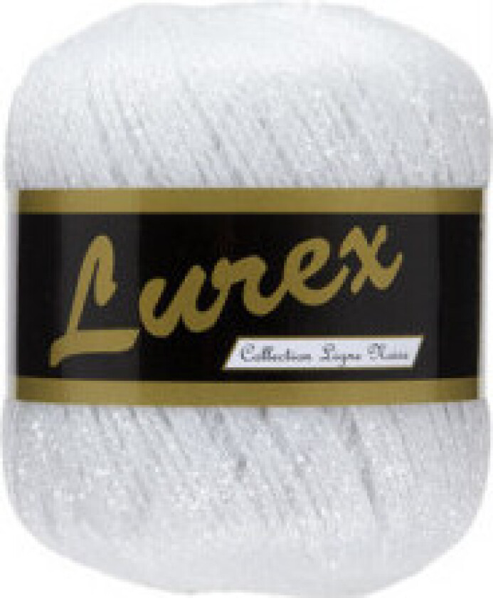 Lammy Lurex Garn 21 Hvit