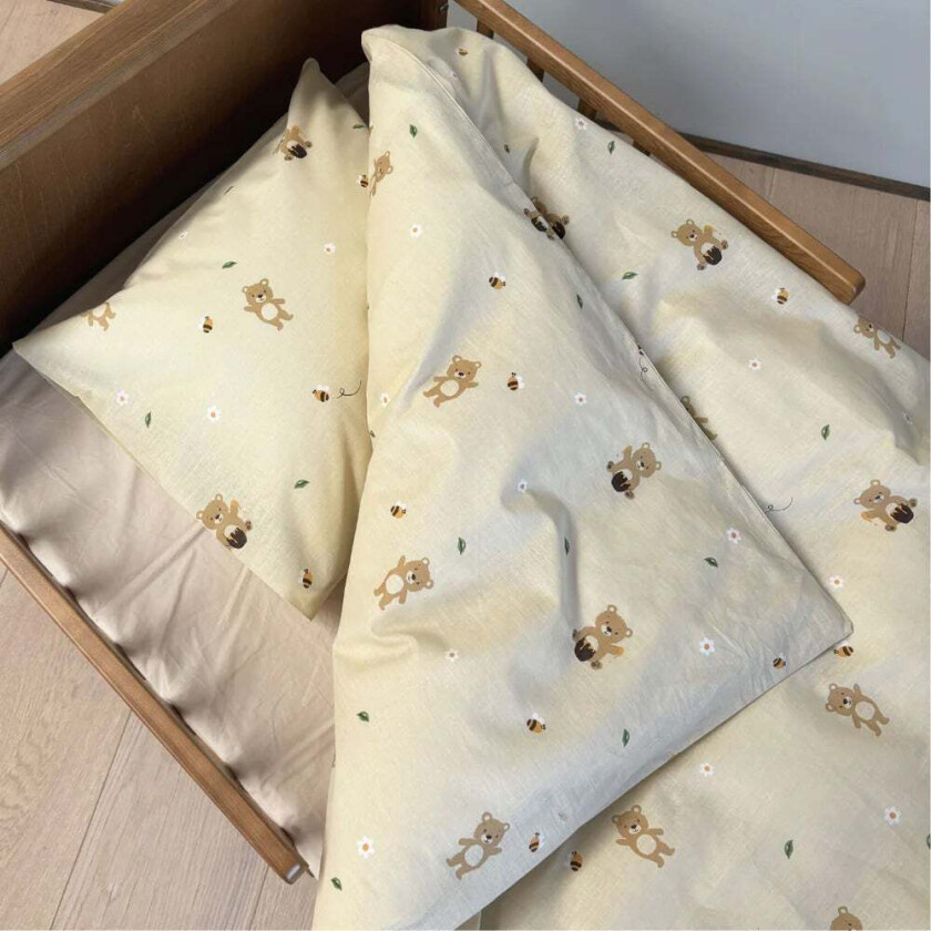 By Mats Sengesett Junior 100x140, Teddy - Sengesett - 100% Bomull