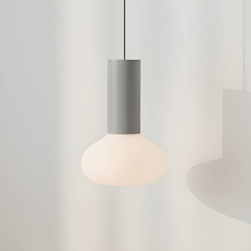 Hengelampe Flo, beige, 1 lyskilde, glass