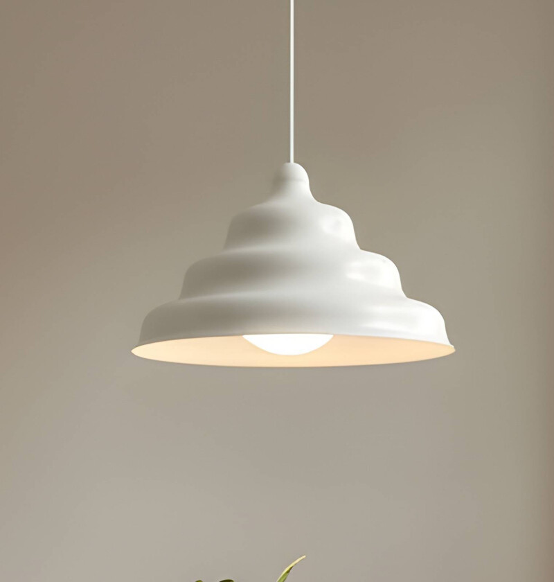 Hengelampe Fala, hvit, Ø 23 cm, glass