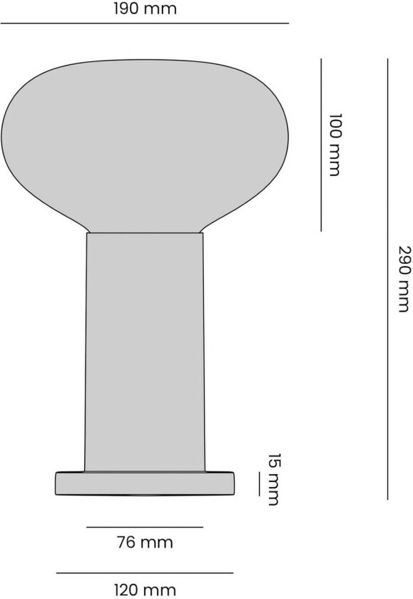 Bordlampe Flo, grønn, Ø 19 cm, glass