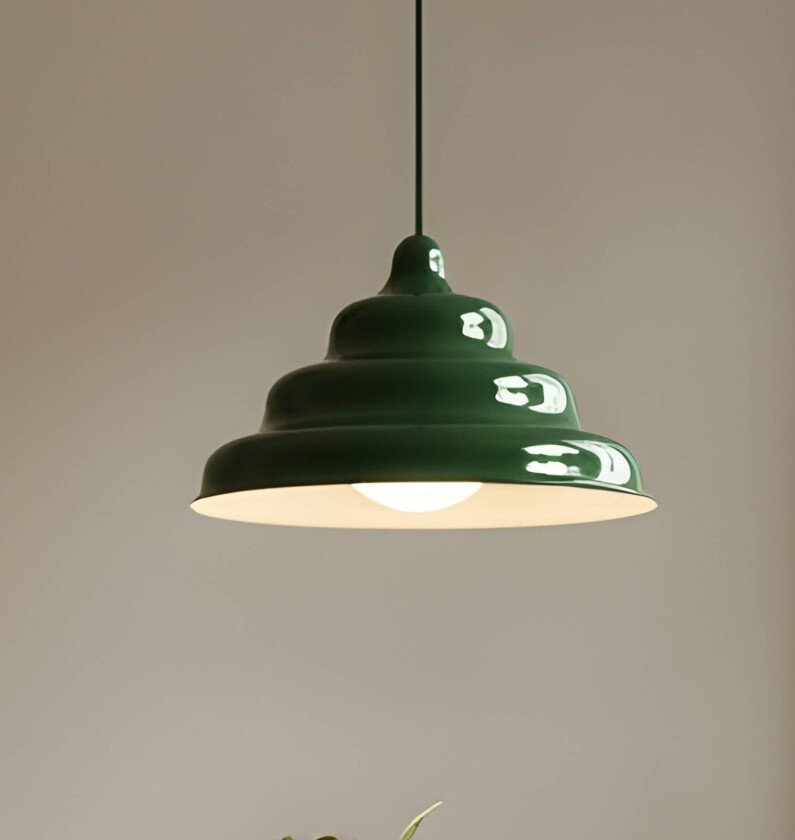 Hengelampe Fala, grønn, Ø 23 cm, glass