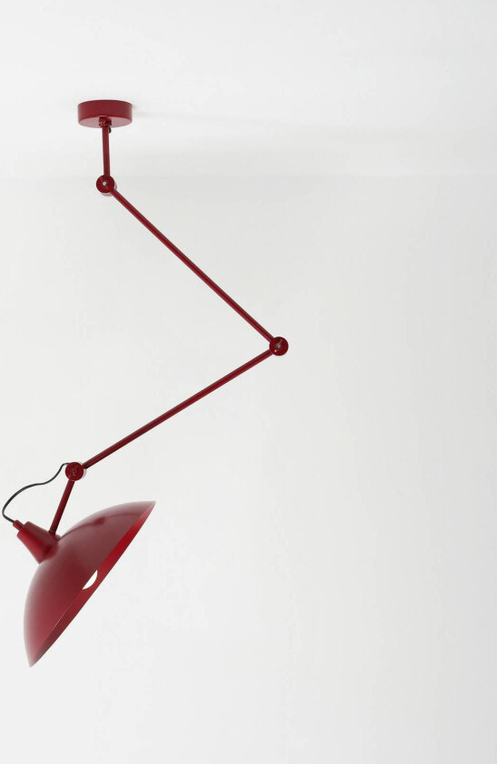 Hengelampe Melos, rød, Ø 36 cm, metall