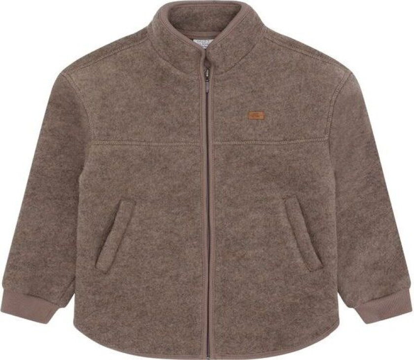 Hust and Claire Hcemi zip-jakke i ullfleece, Deer Melange