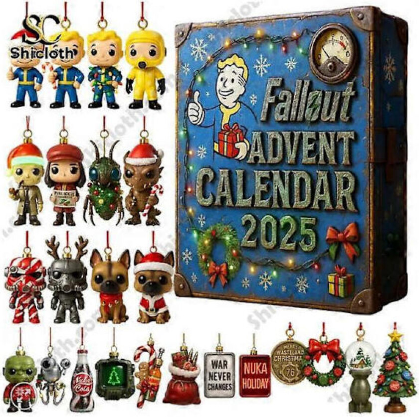Fallout Adventskalender Blind Box, Juletrepynt, Akrylvedheng