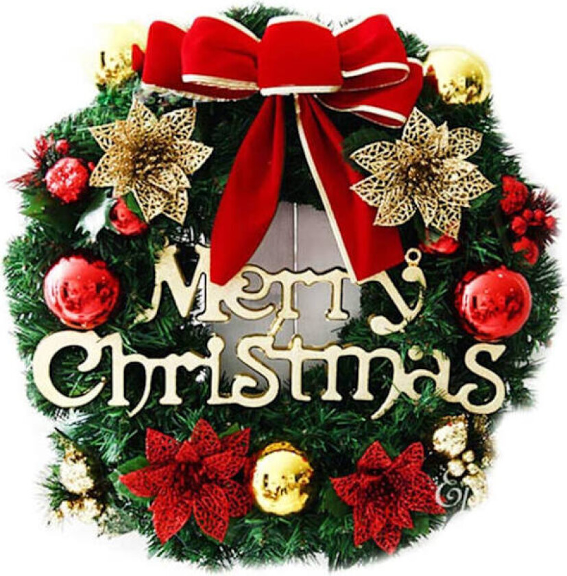 Bilde av 30 cm Kunstig Julekrans – Dør/Vindu/Trapp/Peis Tredekor