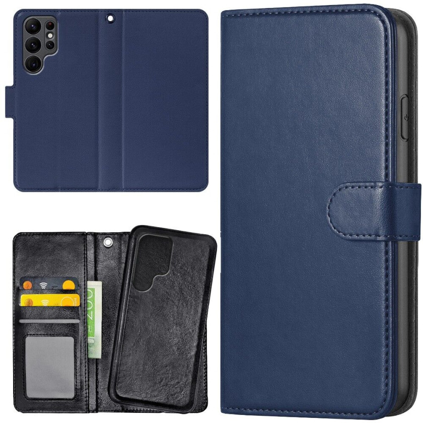 Samsung Galaxy S24 Ultra - Lommebok Deksel Mørkblå