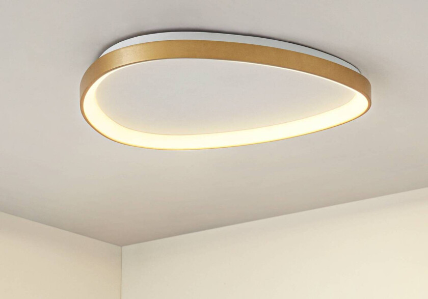 Lucande LED-taklampe Asken, 61 cm, gull, CCT, dimbar