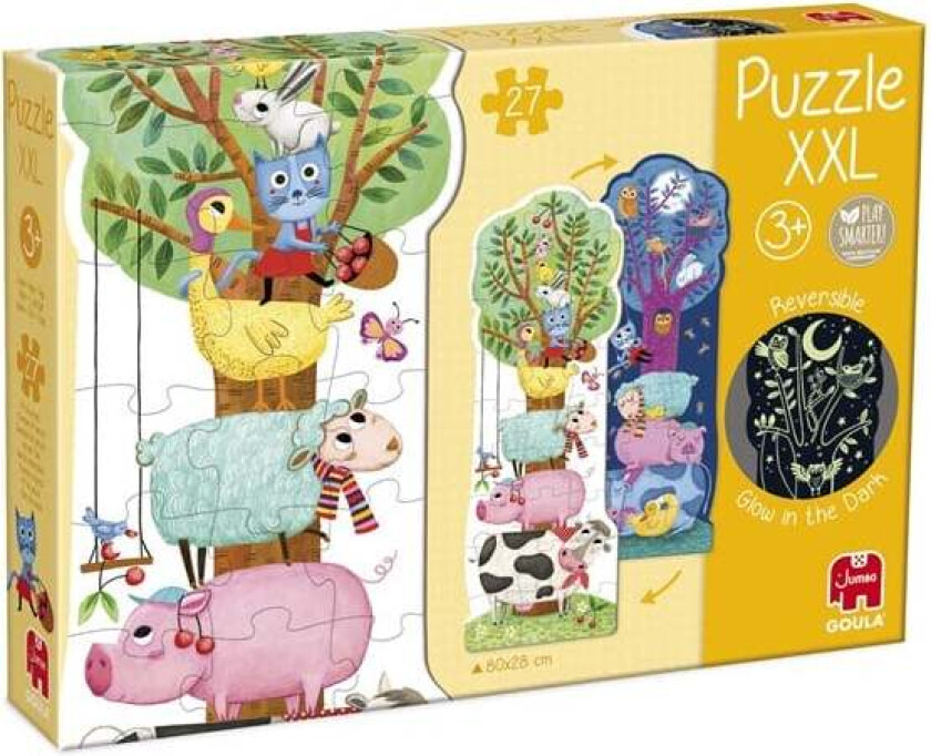 Goula Reversible Puzzle XXL Farm Day and Night 27 pcs. Gulv
