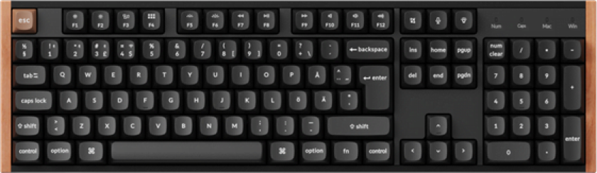 K10 HE SE Wireless Tri-Mode - Gamingtastatur - Nordisk - Svart