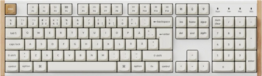 K10 HE SE Wireless Tri-Mode - Gamingtastatur - Nordisk - Hvit