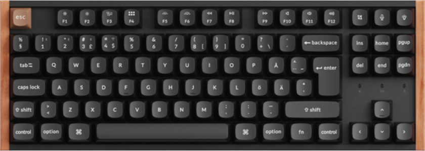 K8 HE SE Wireless Tri-Mode - Gamingtastatur - Uten numpad - Nordisk - Svart