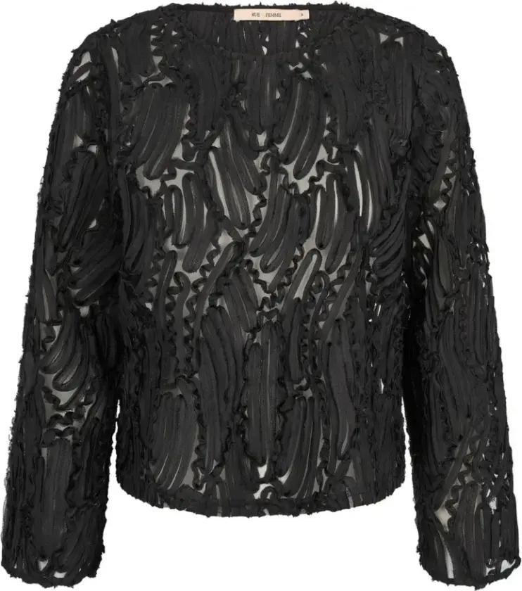 RUE de Femme, Dame, Bluser & Skjorter, Svart, M