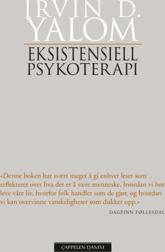 Eksistensiell psykoterapi av Irvin D. Yalom