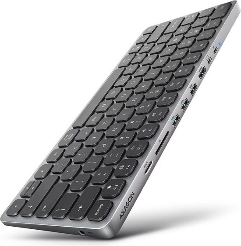 USB-C 9-in-1 Keyboard HUB - US Internasjonal - Svart