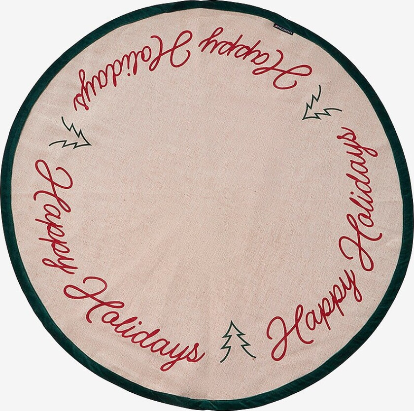 Jute/bomull juletrematte, jute/bomull - Beige